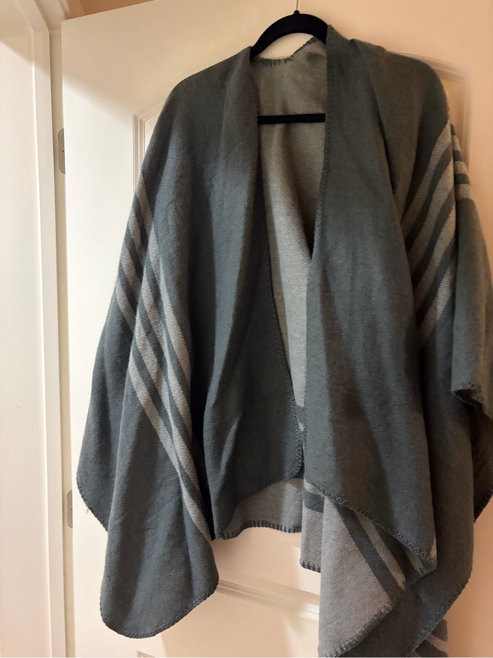 Women’s Open Front Grey Wrap Sweater